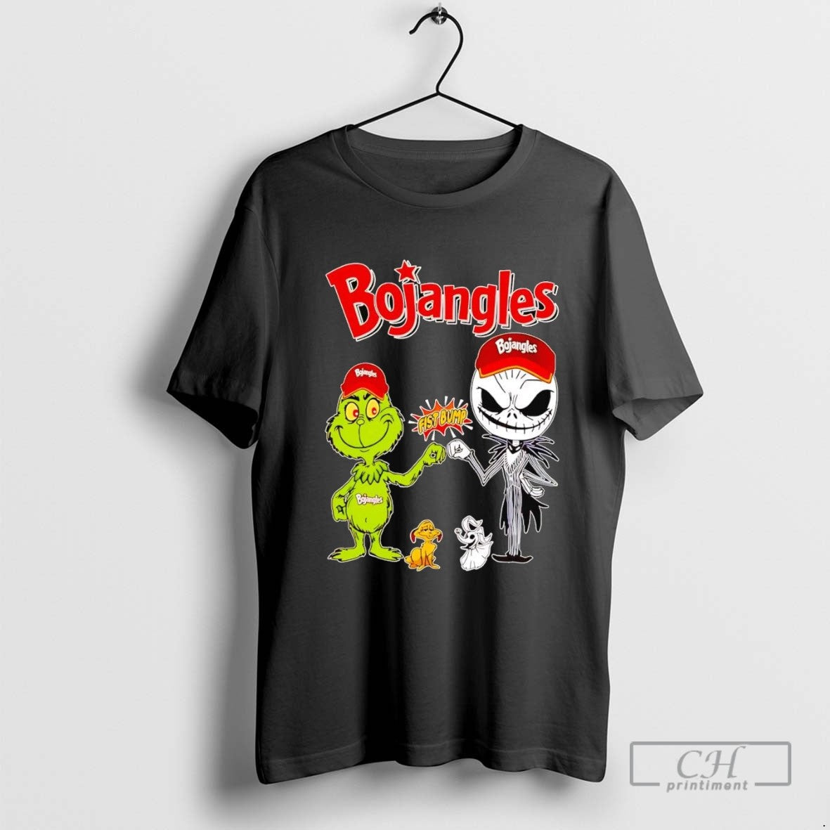 Grinch And Jack Skellington Fist Bump Bojangles Halloween Tank Top