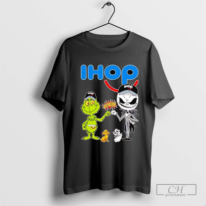 Grinch And Jack Skellington Fist Bump Ihop Halloween Hoodie Premium