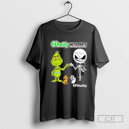 Grinch And Jack Skellington Fist Bump Oreilly Halloween Hoodie