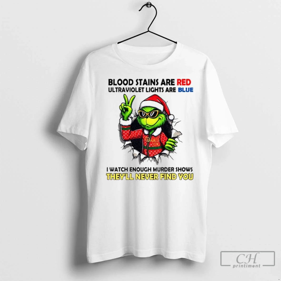 Grinch Blood Stains Are Red Ultraviolet Lights Are Blue I Watch