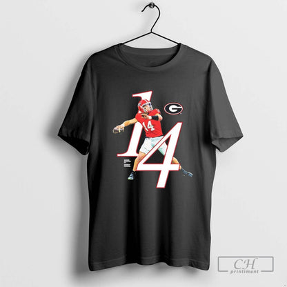 Gunner Stockton 14 Georgia Bulldogs 2025 Ncaa Player TShirt Designer