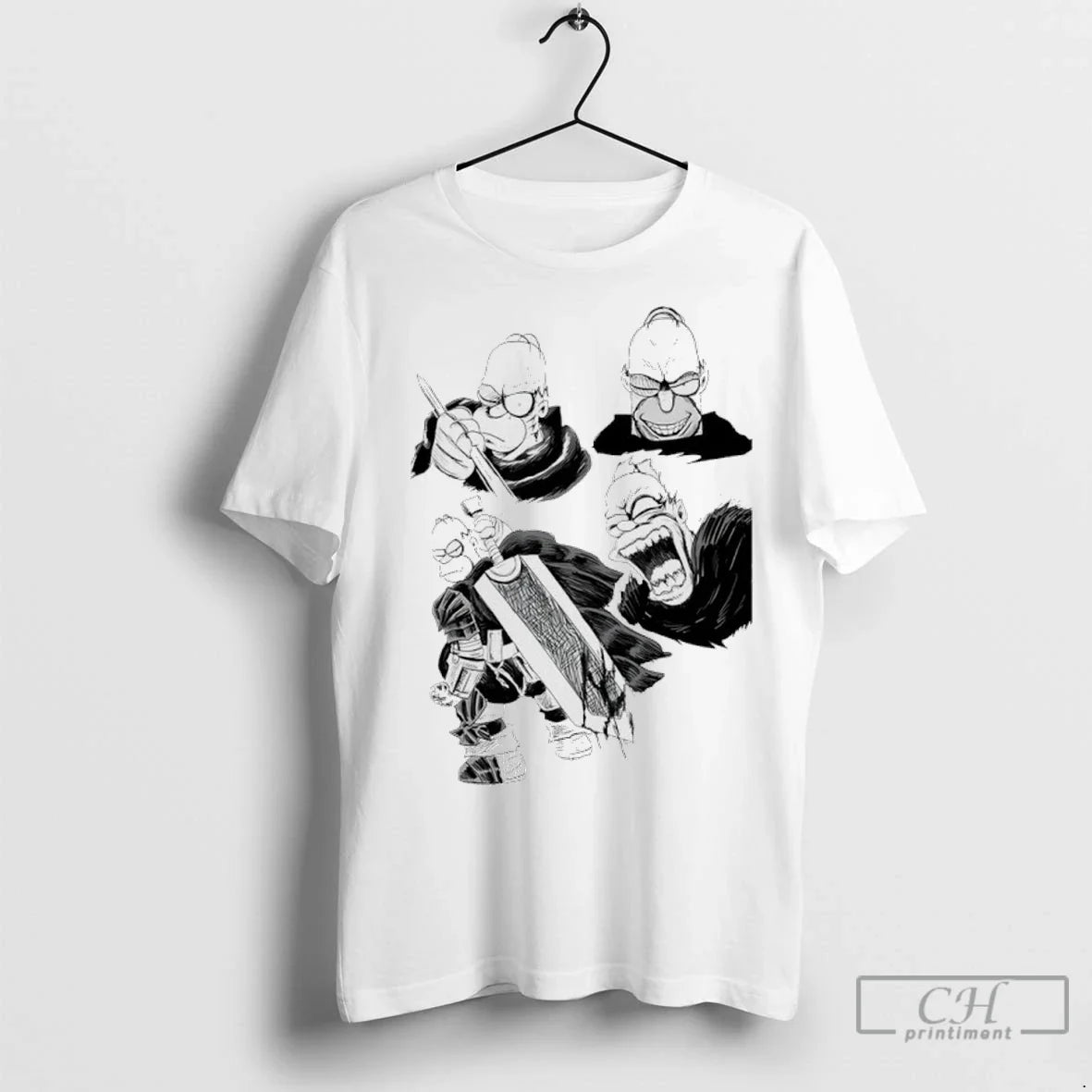 Guts Homer Simpson Berserk T Shirts Tee Stylish Outfit