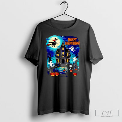 Halloween Witch And Haunted House 2025 Long Sleeve Retro Gift