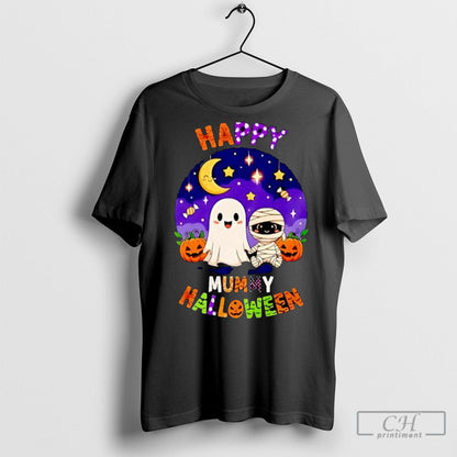 Happy Mummy Halloween 2025 Long Sleeve Vintage Apparel