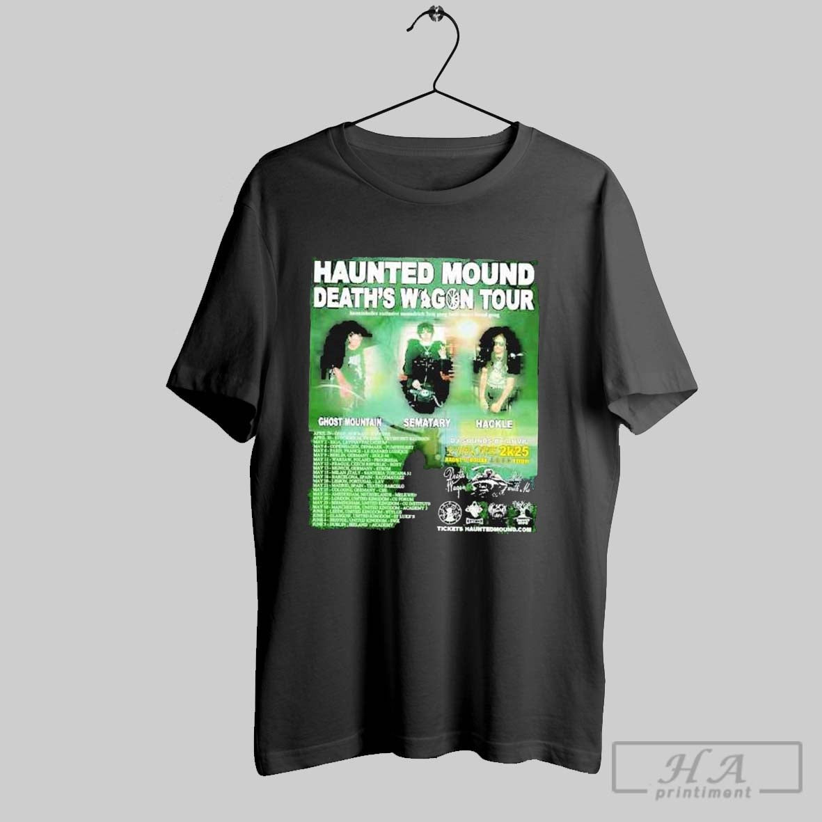 Haunted Mound Deaths Wagon Tour 2025 T Shirts Tank Top Vintage Style