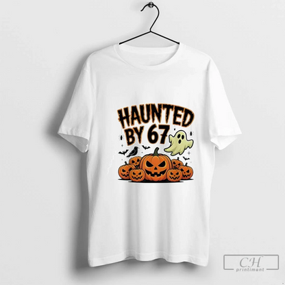 Haunted 67 Ghost And Pumpkin Halloween Costume Sweatshirt Classic