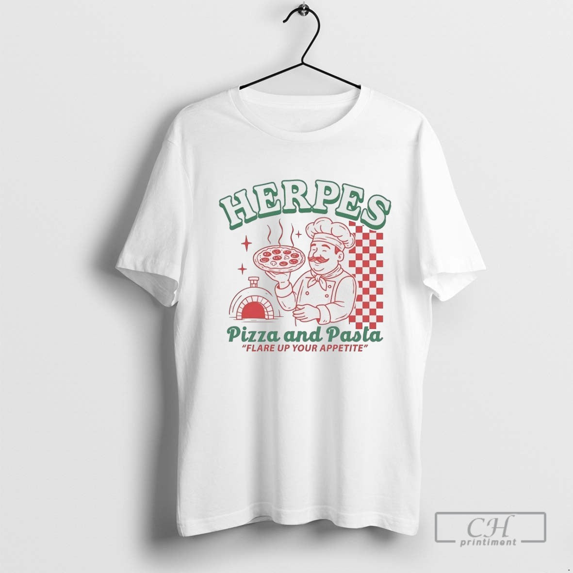 Herpes Pizza And Pasta Flare Up Your Appetite Hoodie Stylish Art