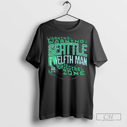High Decibel Zone Seattle Seahawks Twelfth Rivalry Series T Shirts