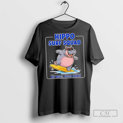Hippo Surf Squad Big Waves Bigger Breaks T Shirts Tank Top Vintage