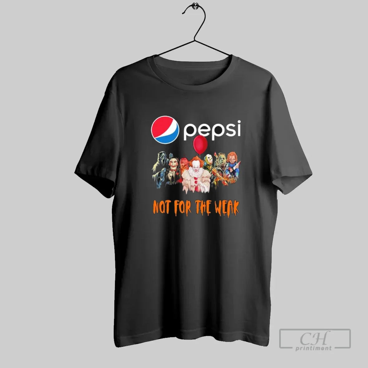 Horror Characters X Pepsi Not Weak Halloween Tee Classic Style