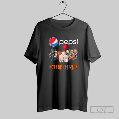 Horror Characters X Pepsi Not Weak Halloween Tee Classic Style