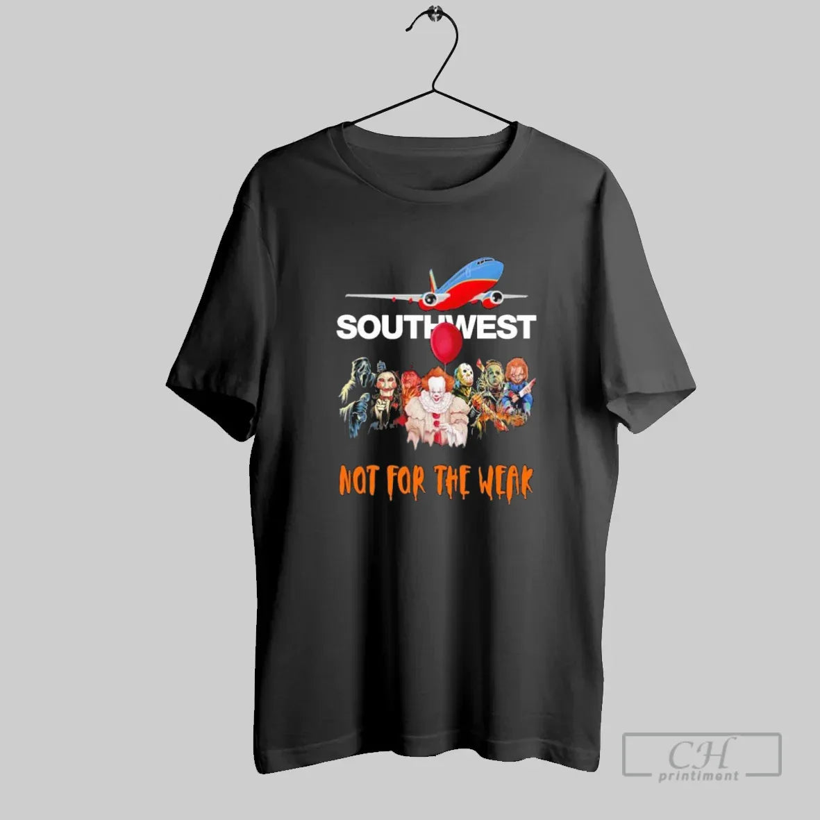 Horror Characters X Southwest Airlines Not Weak Halloween Long Sleeve