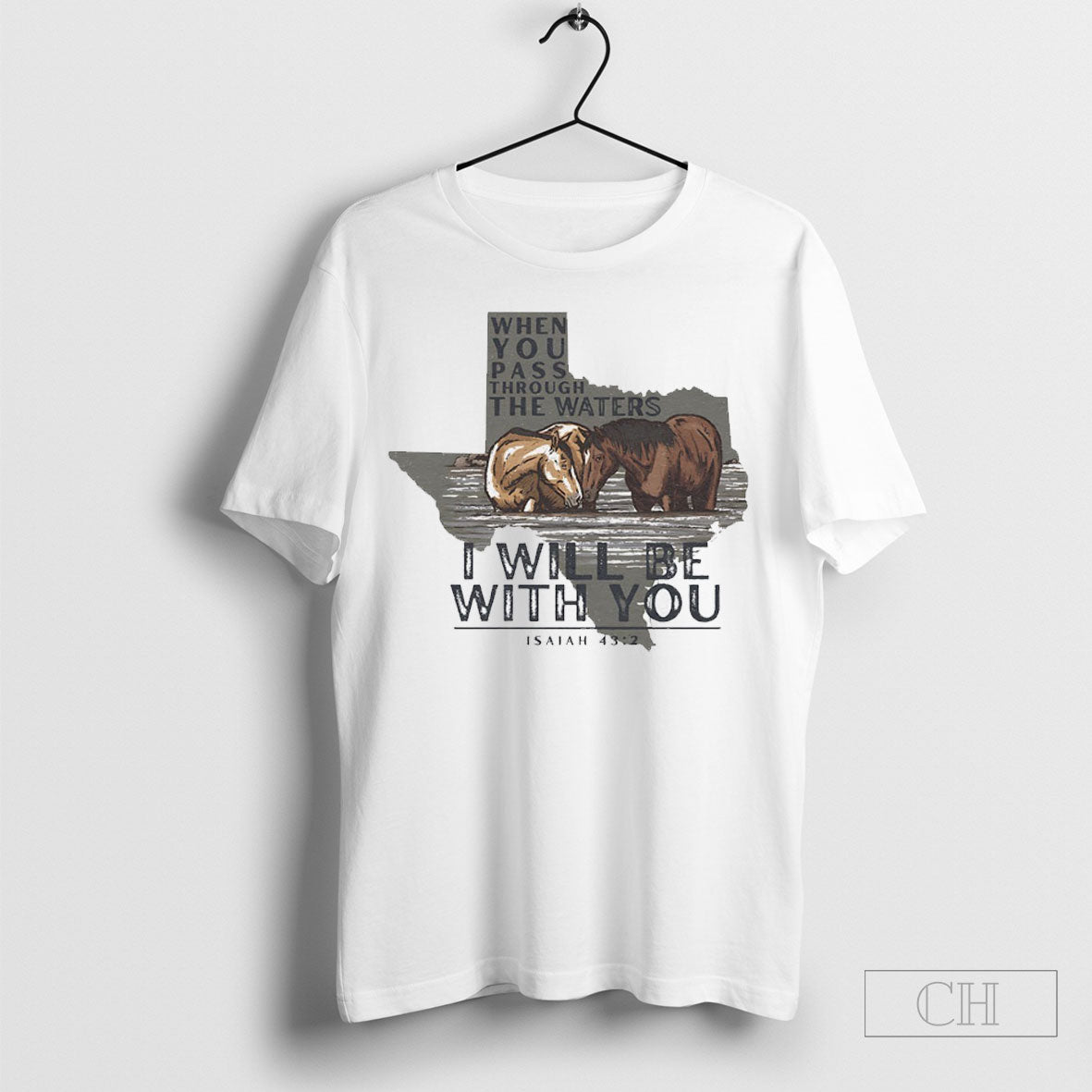 Horse When You Pass Through Waters I Will Be You Tank Top Classic