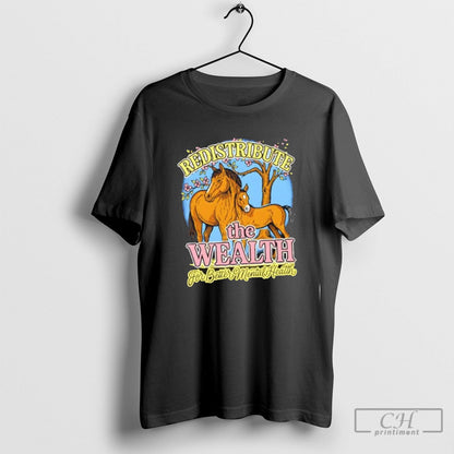 Horses Redistribute Wealth Better Mental Health Long Sleeve Modern