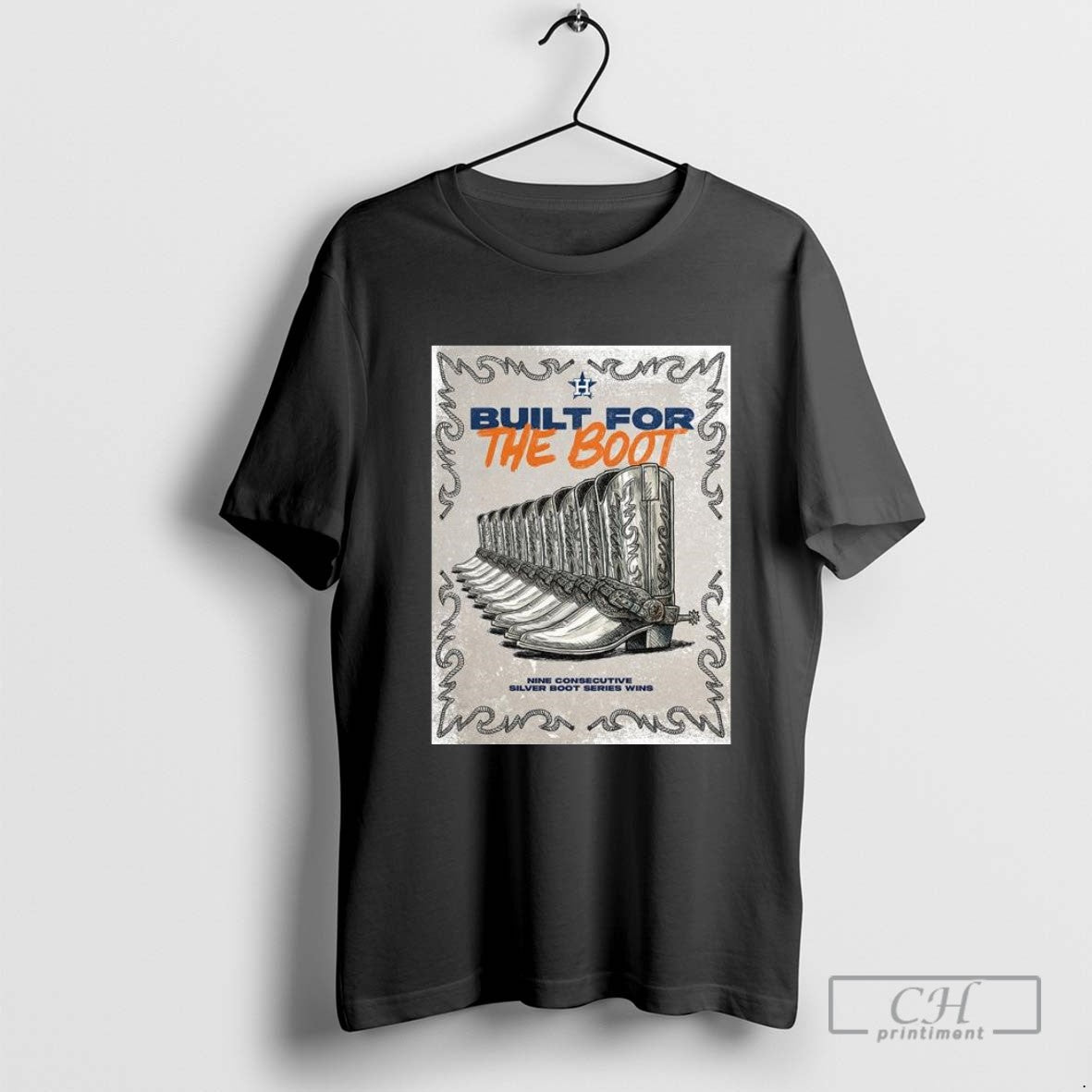 Houston Astros Built Boot Long Sleeve Vintage Merch