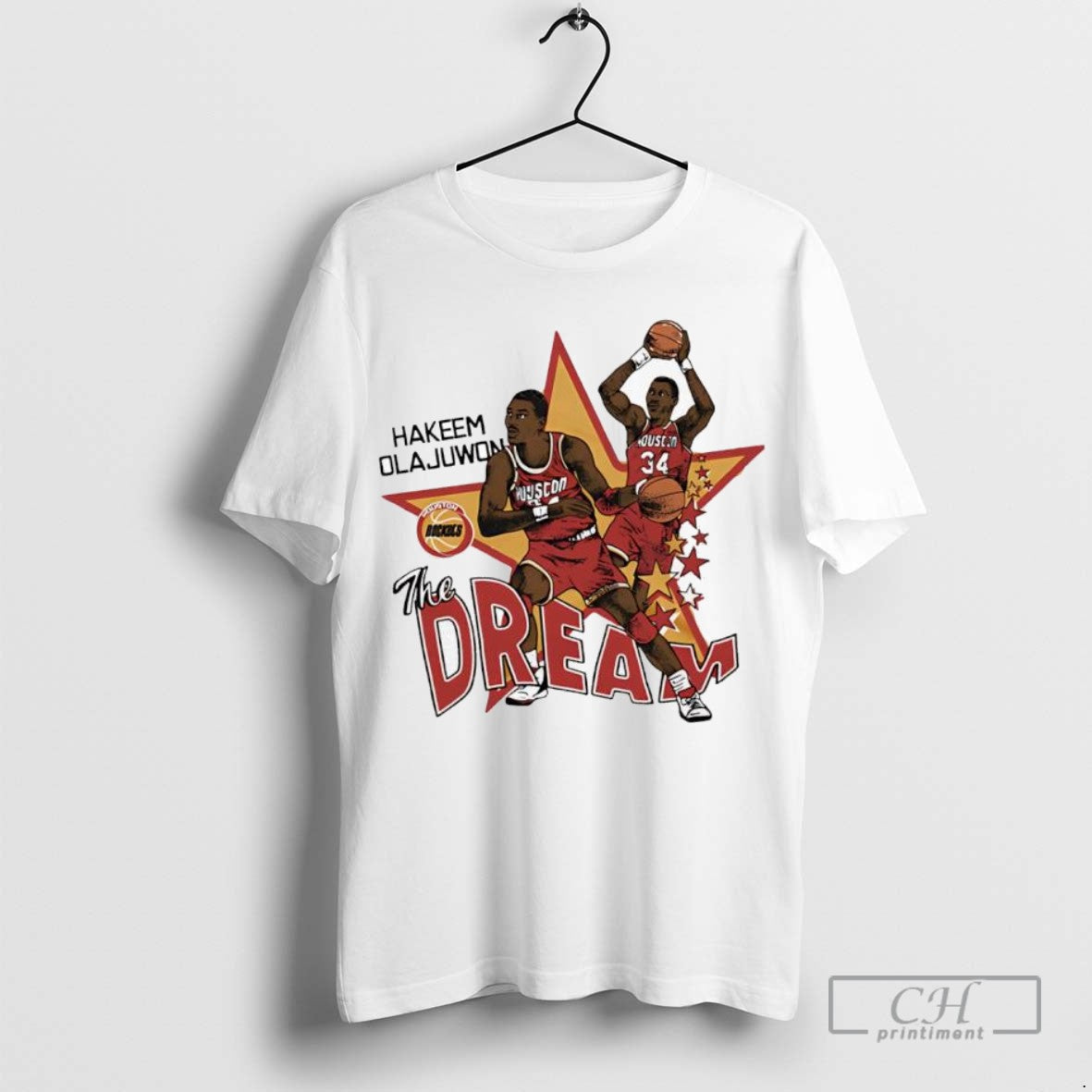 Houston Rockets Homage Hwc Hakeem Olajuwon Dream Ladies Shirt Modern
