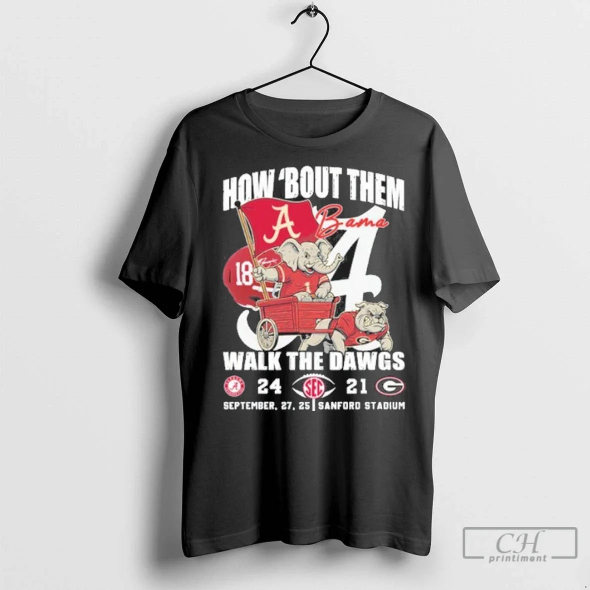 How Bout Them Bama Walk Dawgs 24 21 T Shirts TShirt Modern Art
