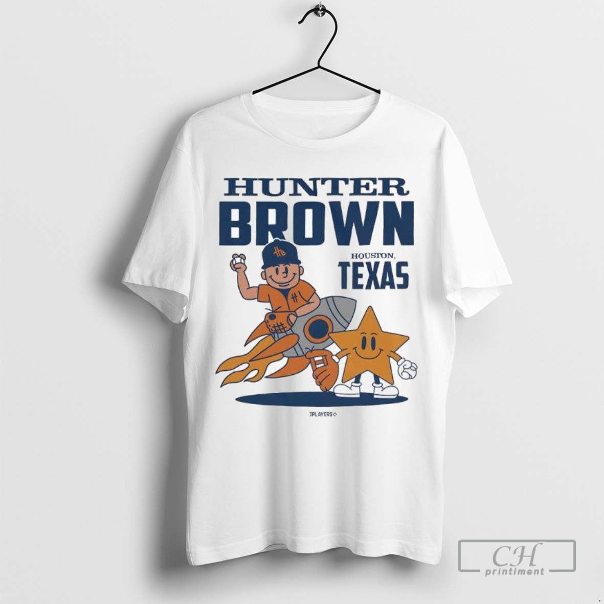 Hunter Brown Houston Texas Mascot Logo Ladies Tee Modern Fashion