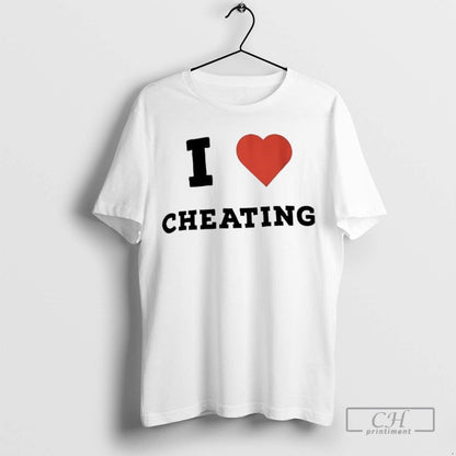 I Love Cheating Heart Ladies Long Sleeve Retro Art