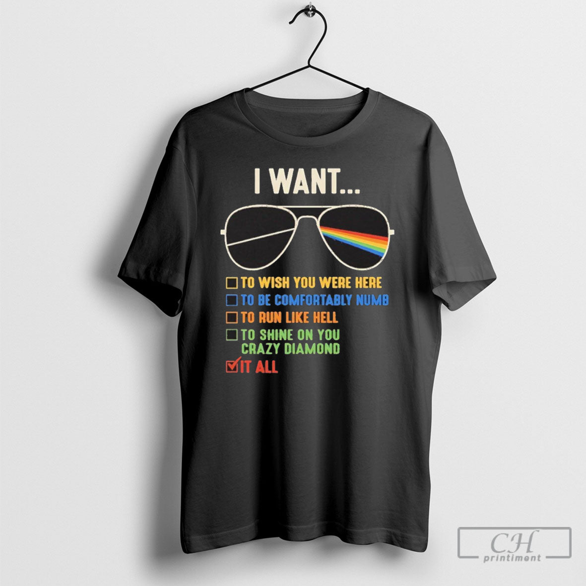 I Want To Wish You Were Here To Be Comfortably Numb Long Sleeve Retro