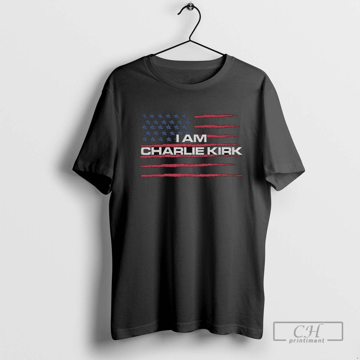 I Am Charlie Kirk Rip American Flag Memorial Political Long Sleeve