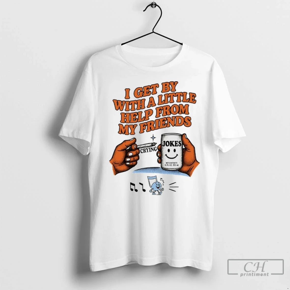 I Get Little Help From My Friends Crying Jokes T Shirts Long Sleeve