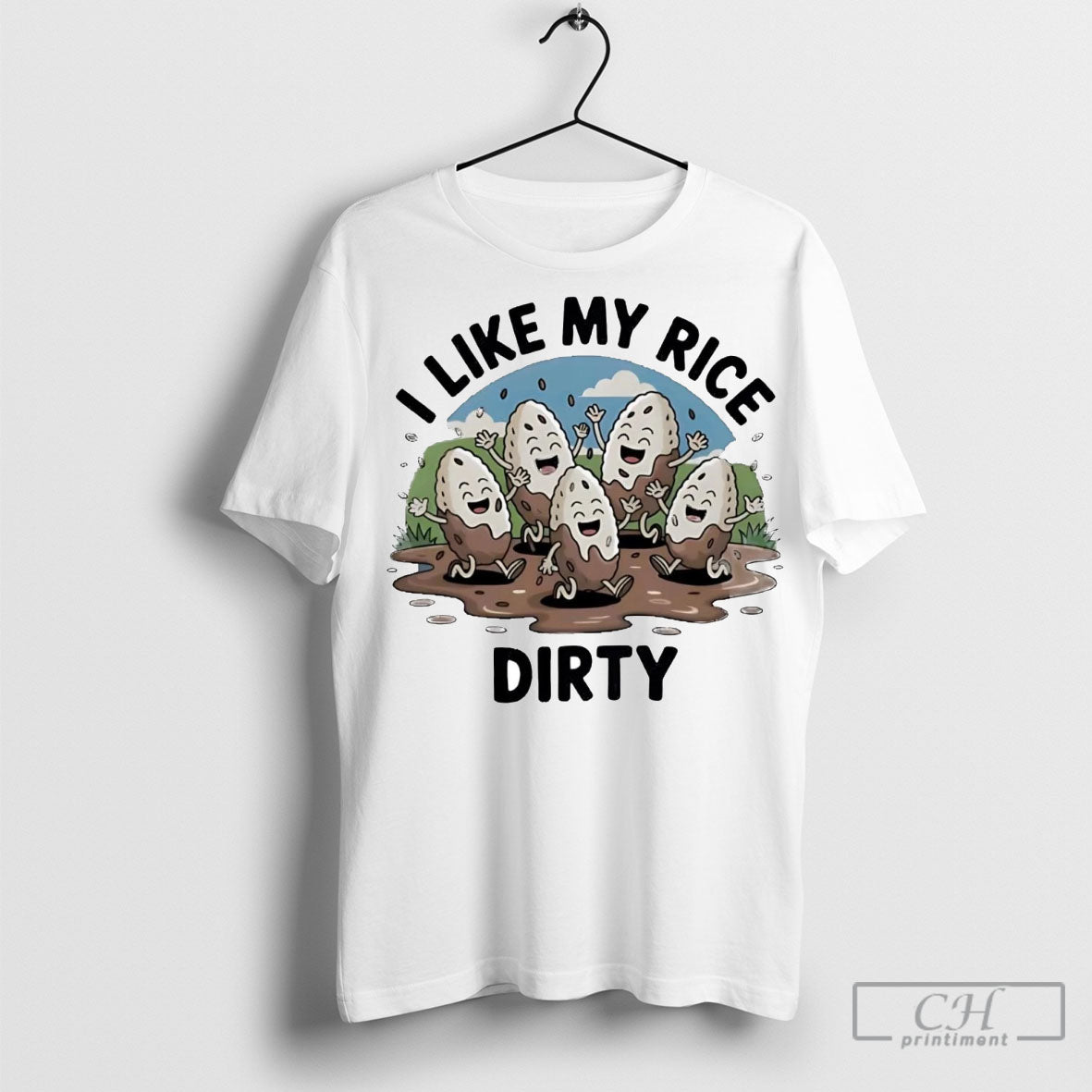 I Like My Rice Dirty Tee Retro Outfit