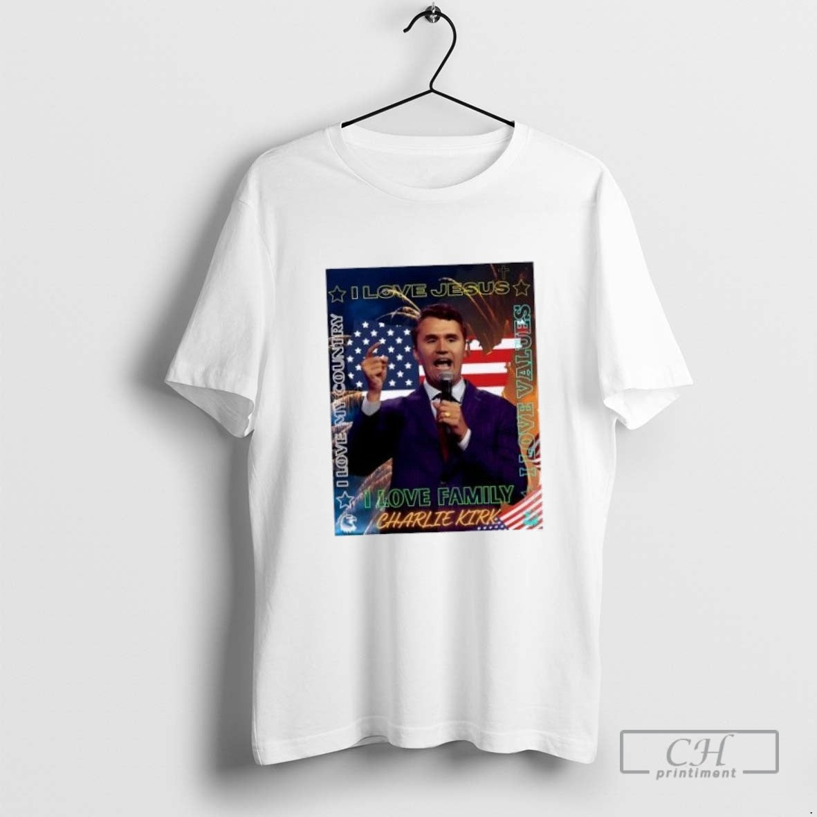 I Love Jesus I Love Family Charlie Kirk Us Flag Sweatshirt Designer