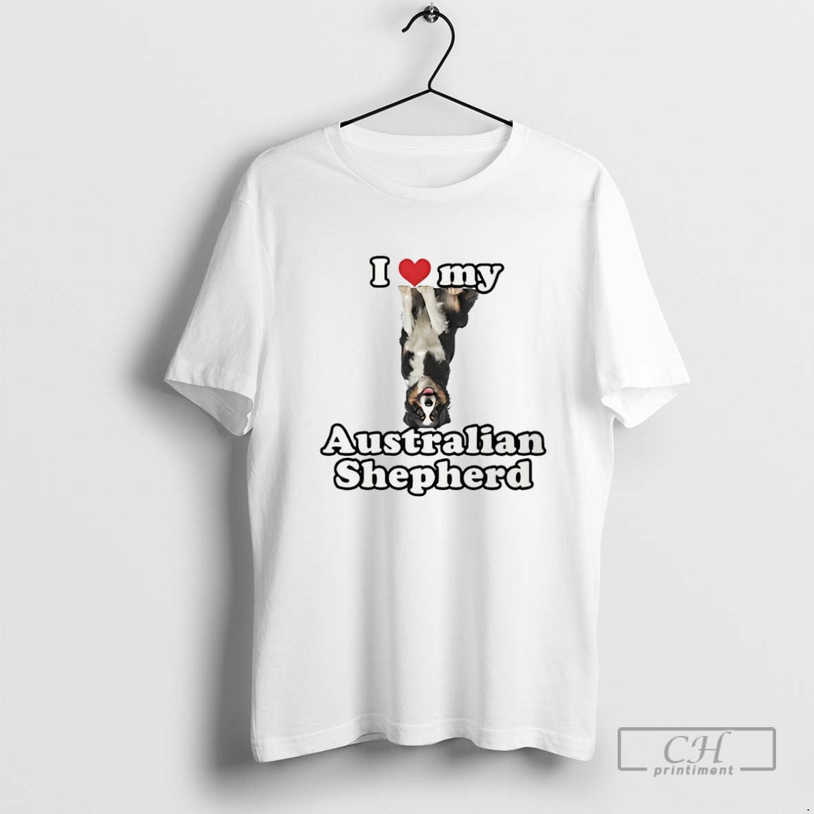 I Love My Australian Shepherd Dog Tee Designer Gift