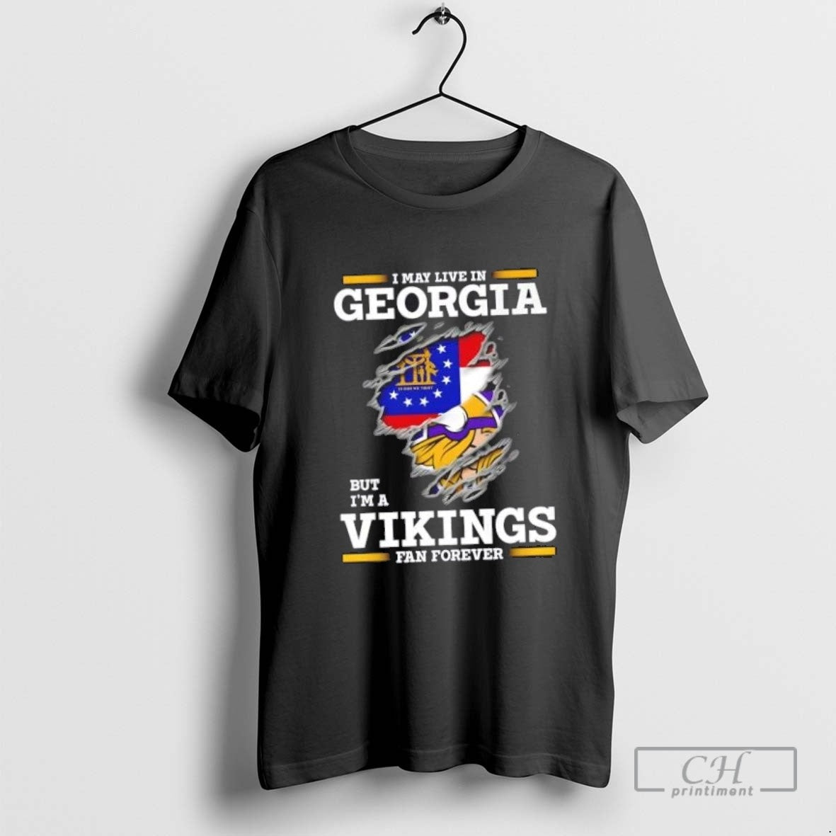 I May Live Georgia But Im Minnesota Vikings Forever Tank Top Vintage