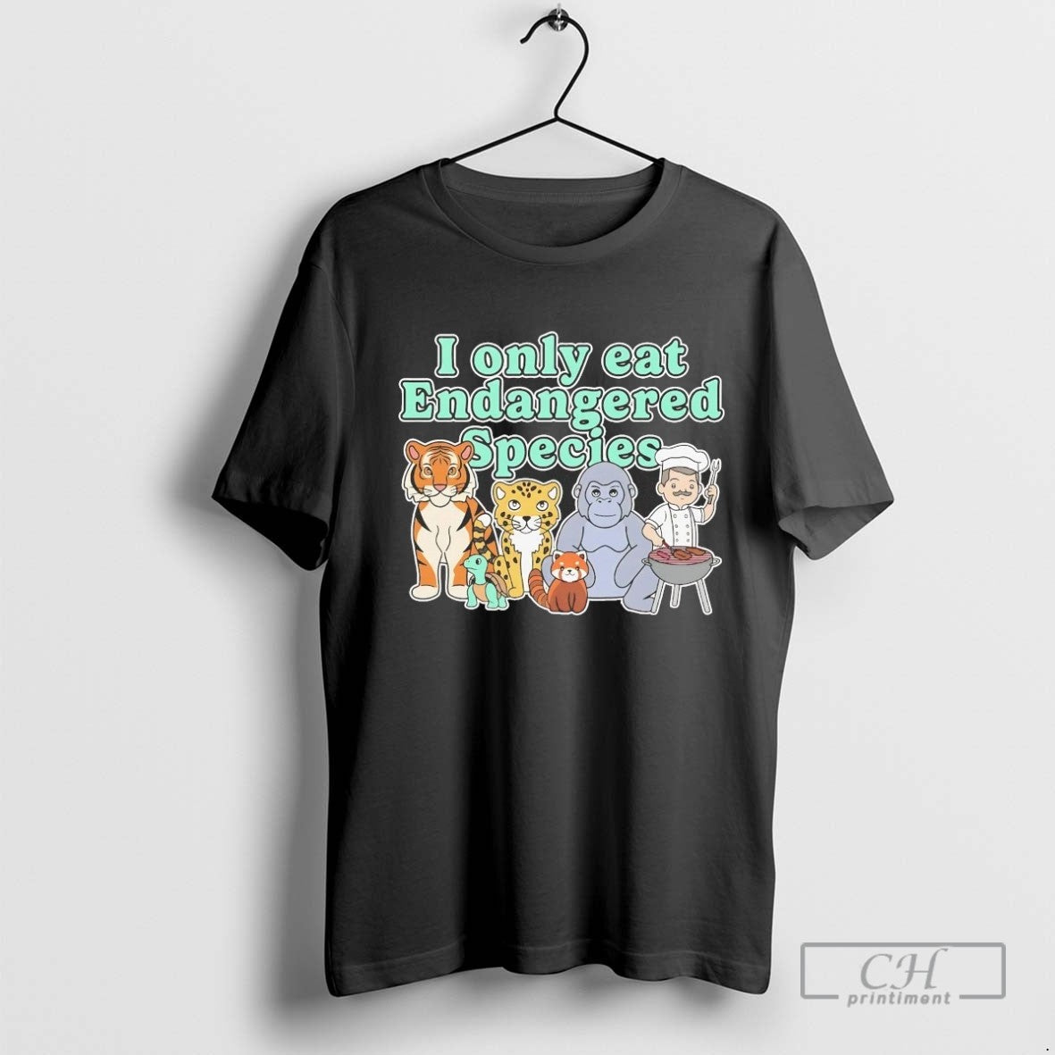 I Only Eat Endangered Species TShirt Unique Merch