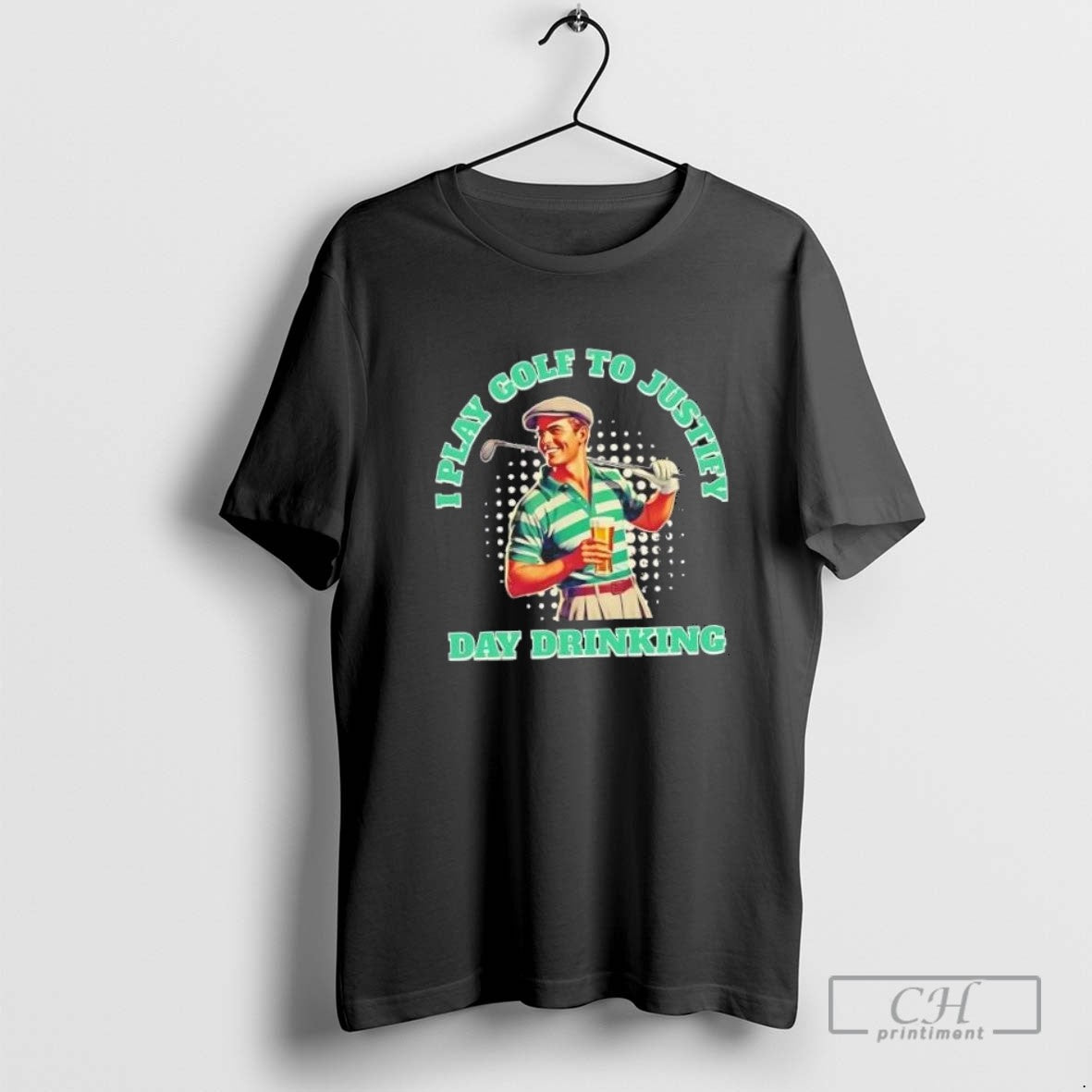 I Play Golf To Justify Day Drinking Beer Tank Top Retro Design