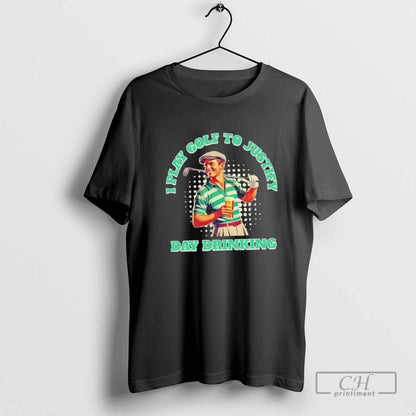 I Play Golf To Justify Day Drinking Beer Tank Top Retro Design