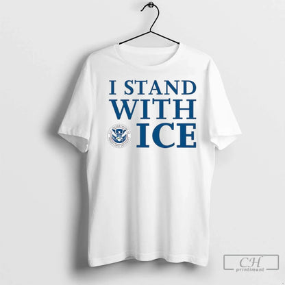 I Stand Ice Us Department Homeland Security Ladies Tee Premium Art