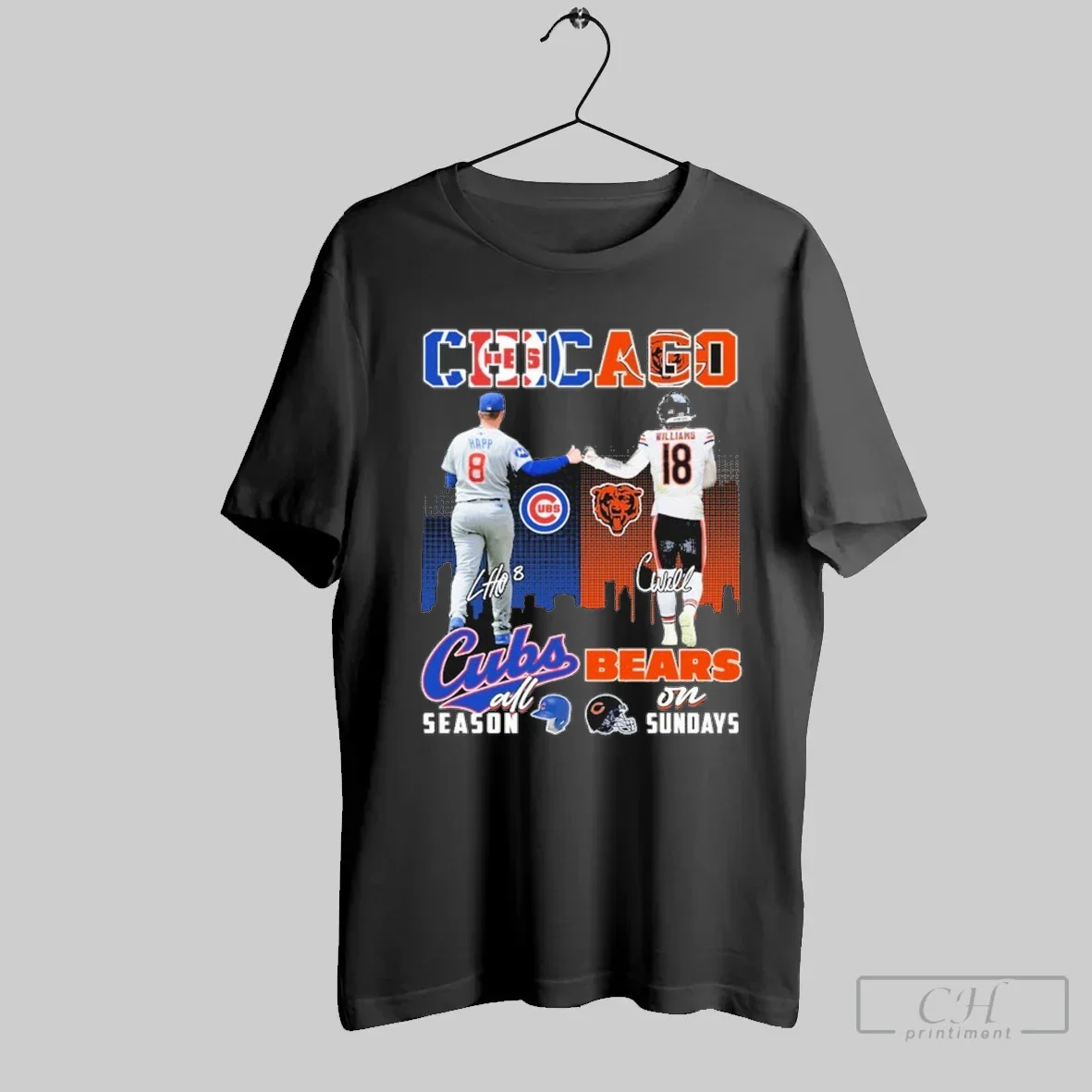 Ian Happ X Caleb Williams Chicago Cubs All Season Chicago Bears