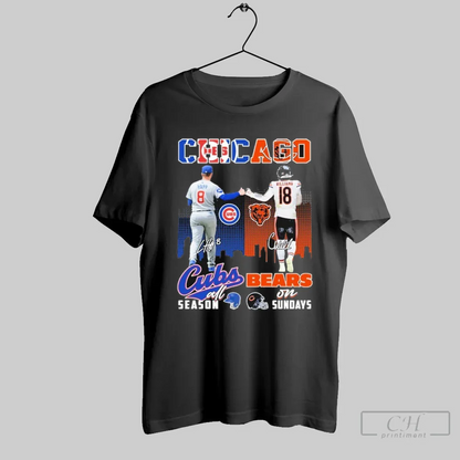 Ian Happ X Caleb Williams Chicago Cubs All Season Chicago Bears