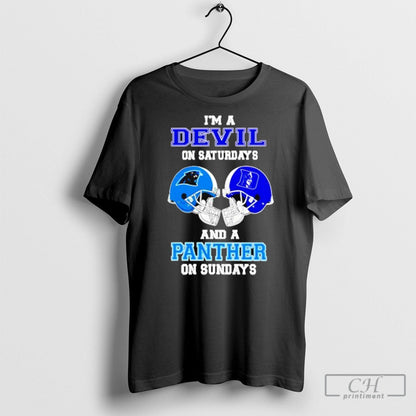 Im Duke Blue Devils Saturdays And Carolina Panthers Sundays Helmet