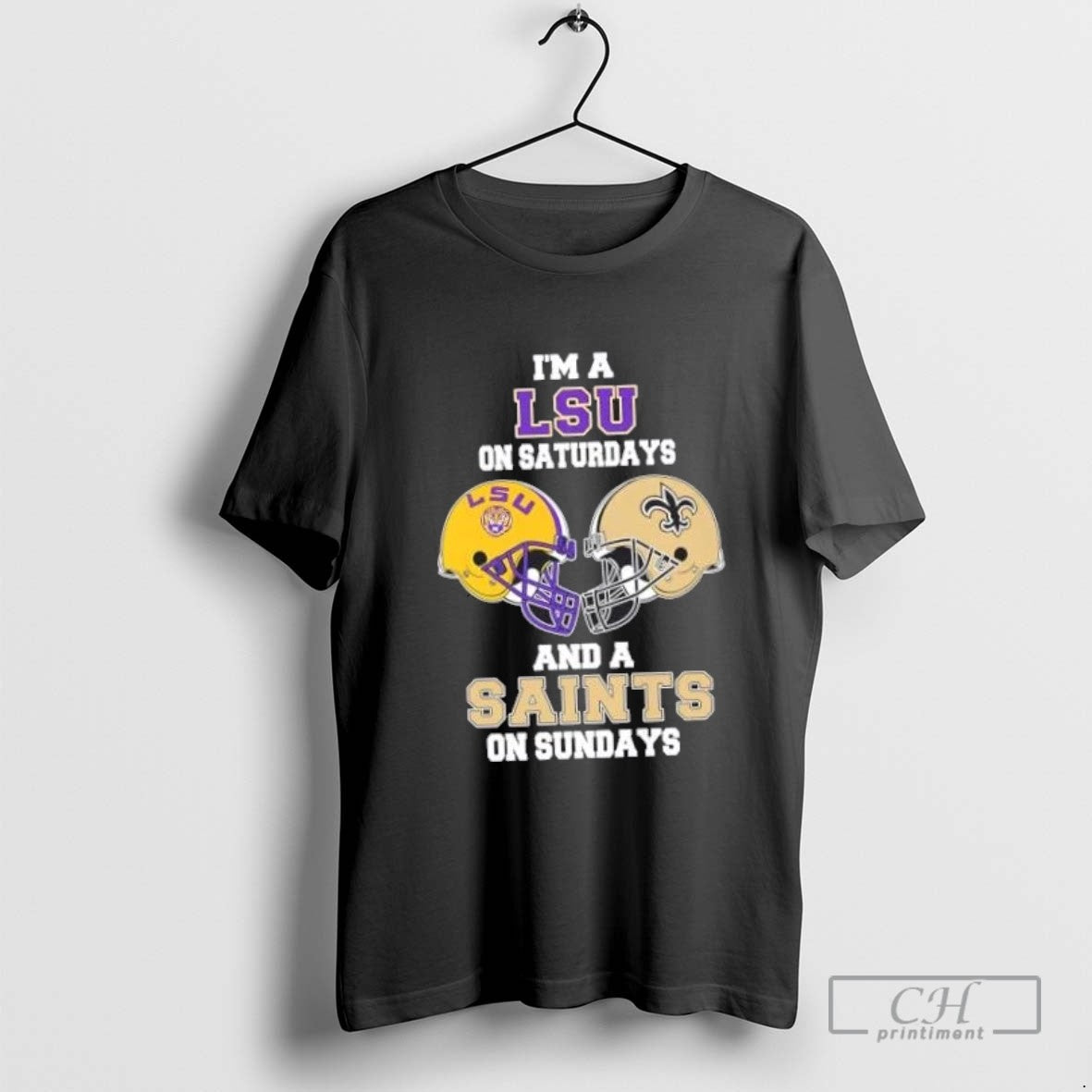 Im Lsu Saturdays And Saints Sundays Football Helmet Hoodie Elegant
