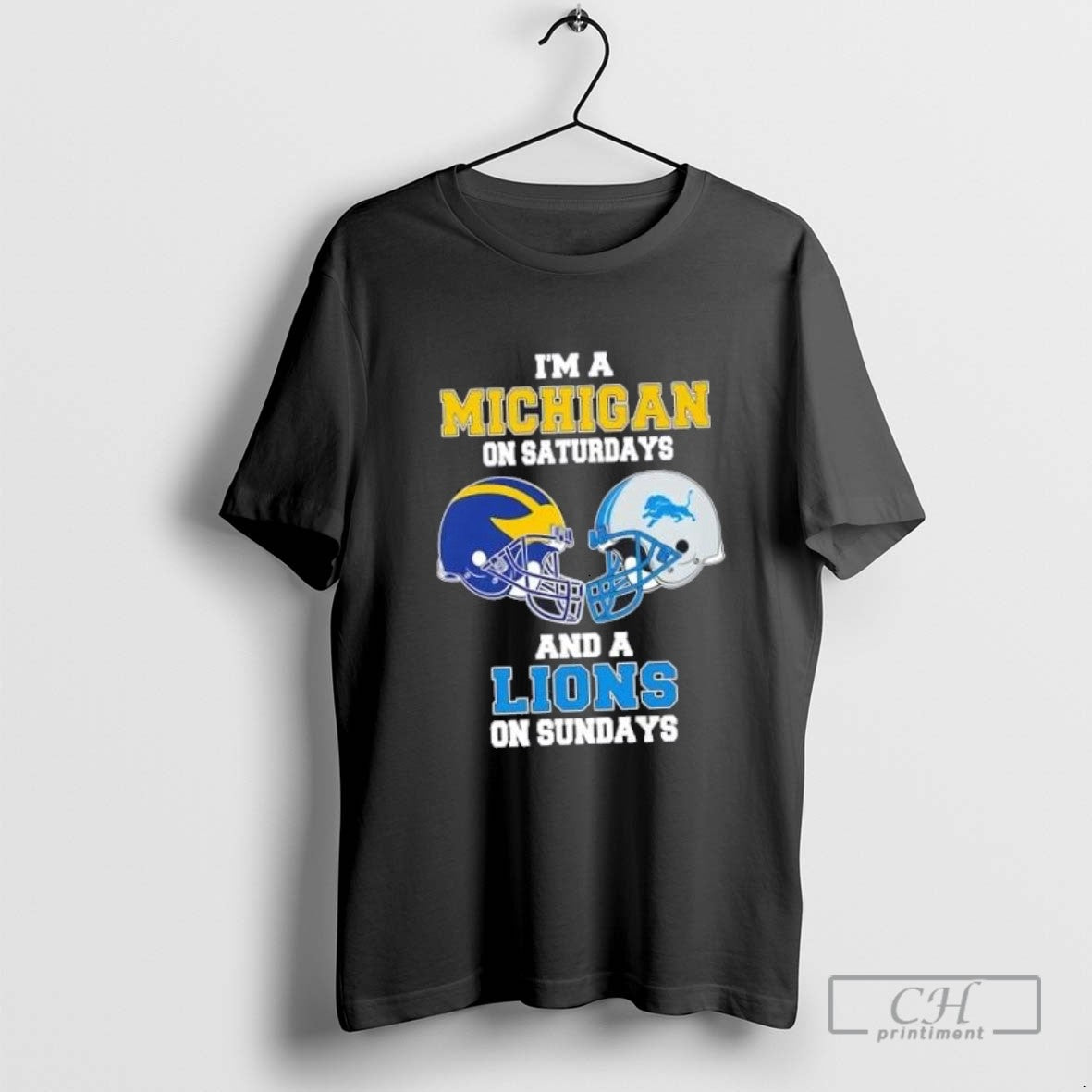 Im Michigan Saturdays And Lions Sundays Football Helmet Tank Top