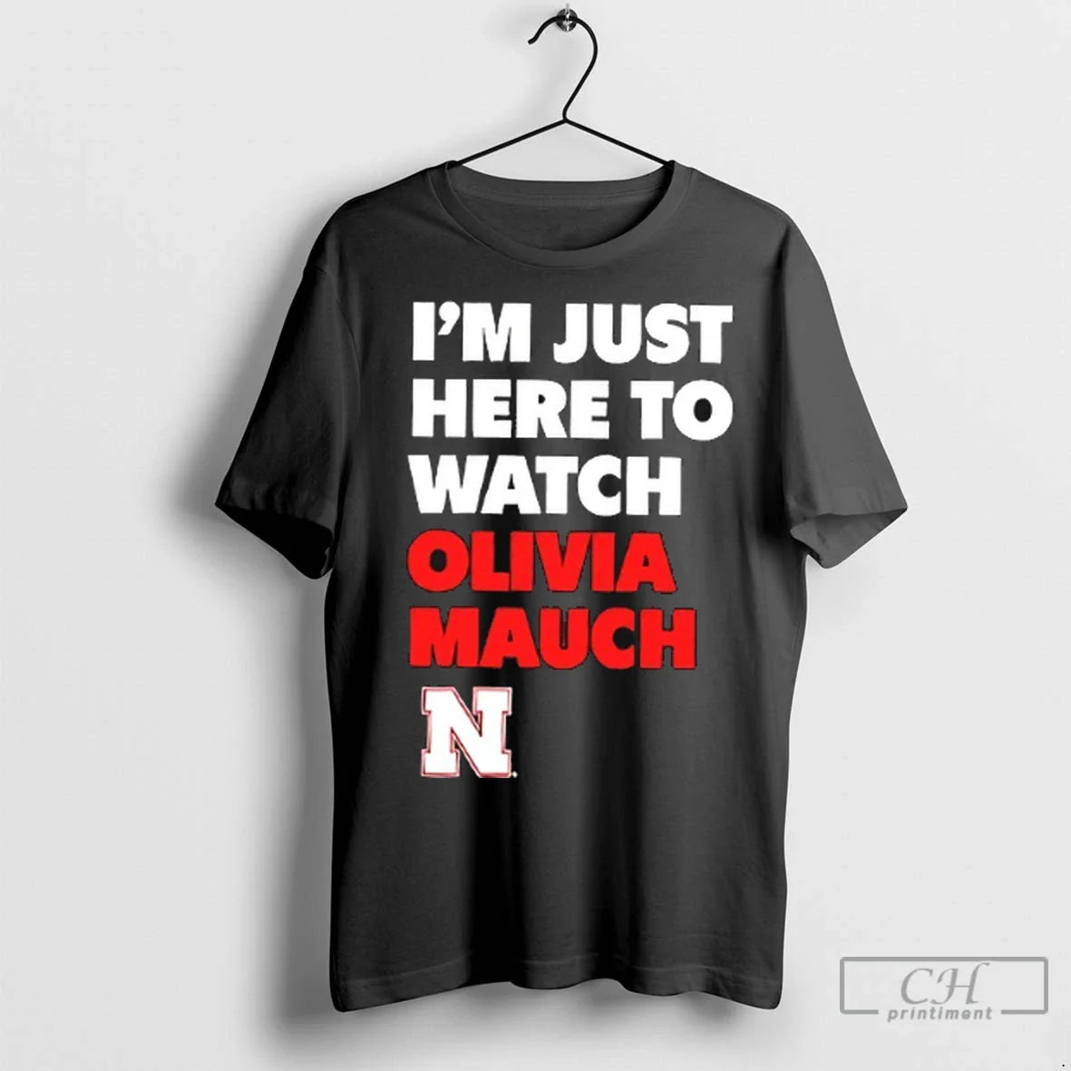 Im Just Here To Watch Olivia Mauch Nebraska Huskers T Shirts Tank Top