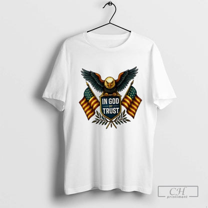 God We Trust Eagle Us Flag TShirt Exclusive Art