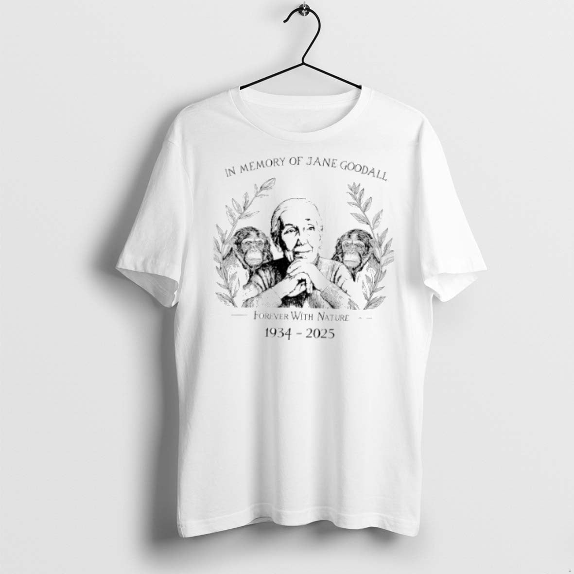 Memory Jane Goodall Forever Nature 1934 2025 T Shirts TShirt Vintage