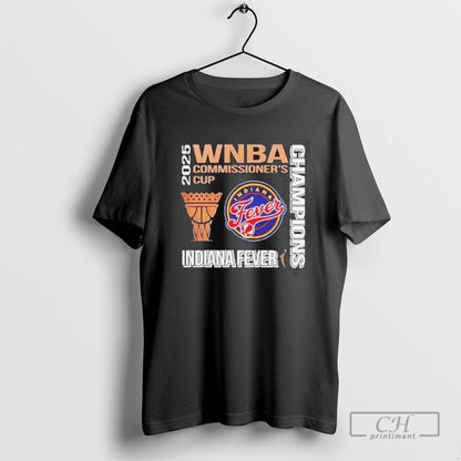 Indiana Fever Commissioners Cup Champions 2025 Tee Vintage Art
