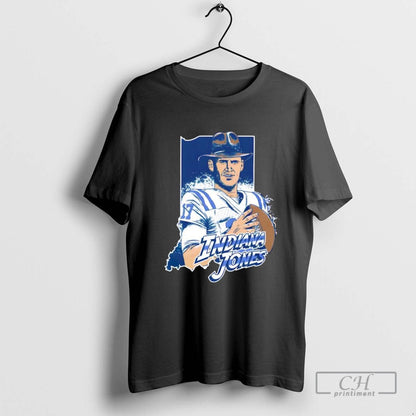 Indiana Jones Daniel Jones Indianapolis Colts Cartoon Tee Authentic