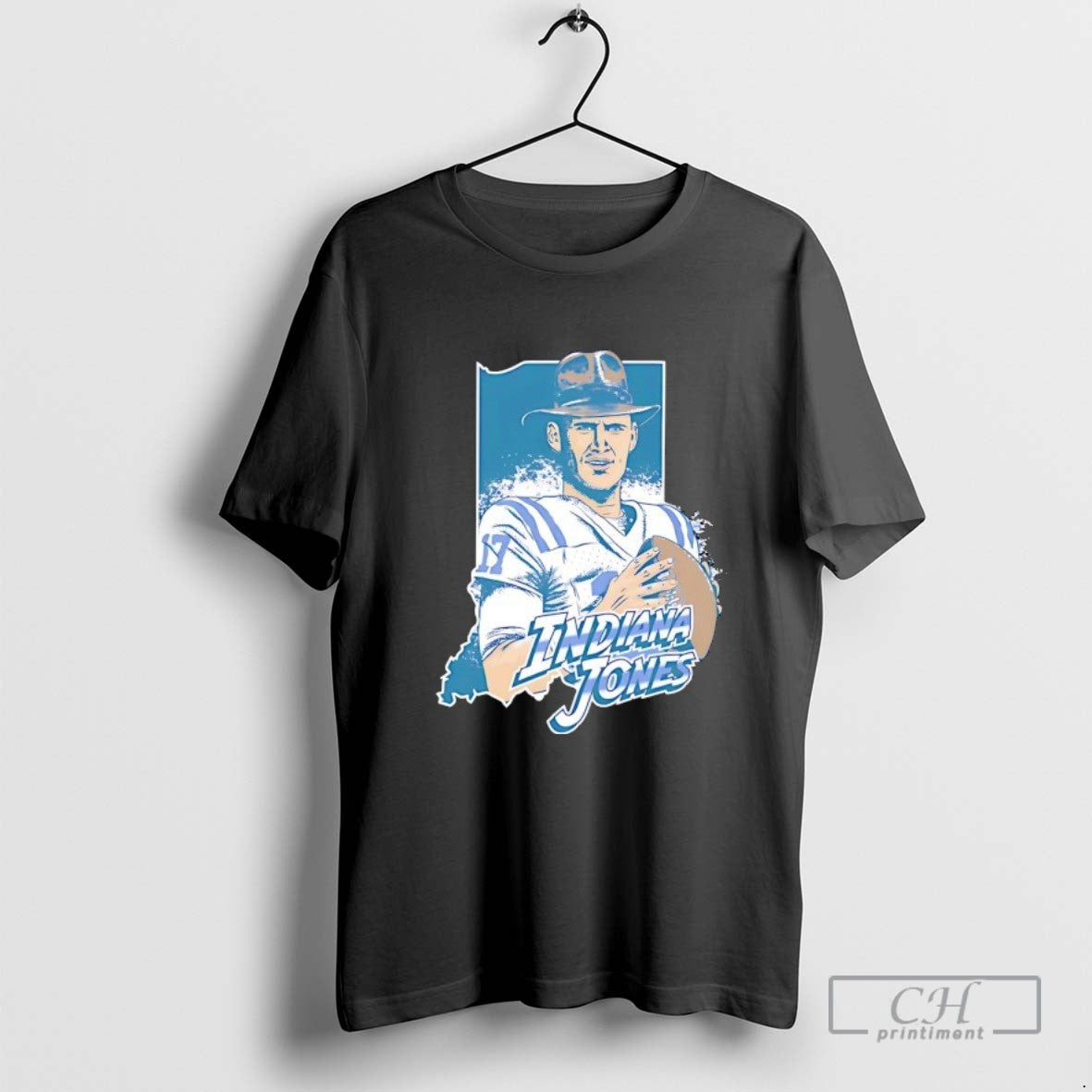 Indiana Jones Wearing Indianapolis Colts Football Sweatshirt Retro