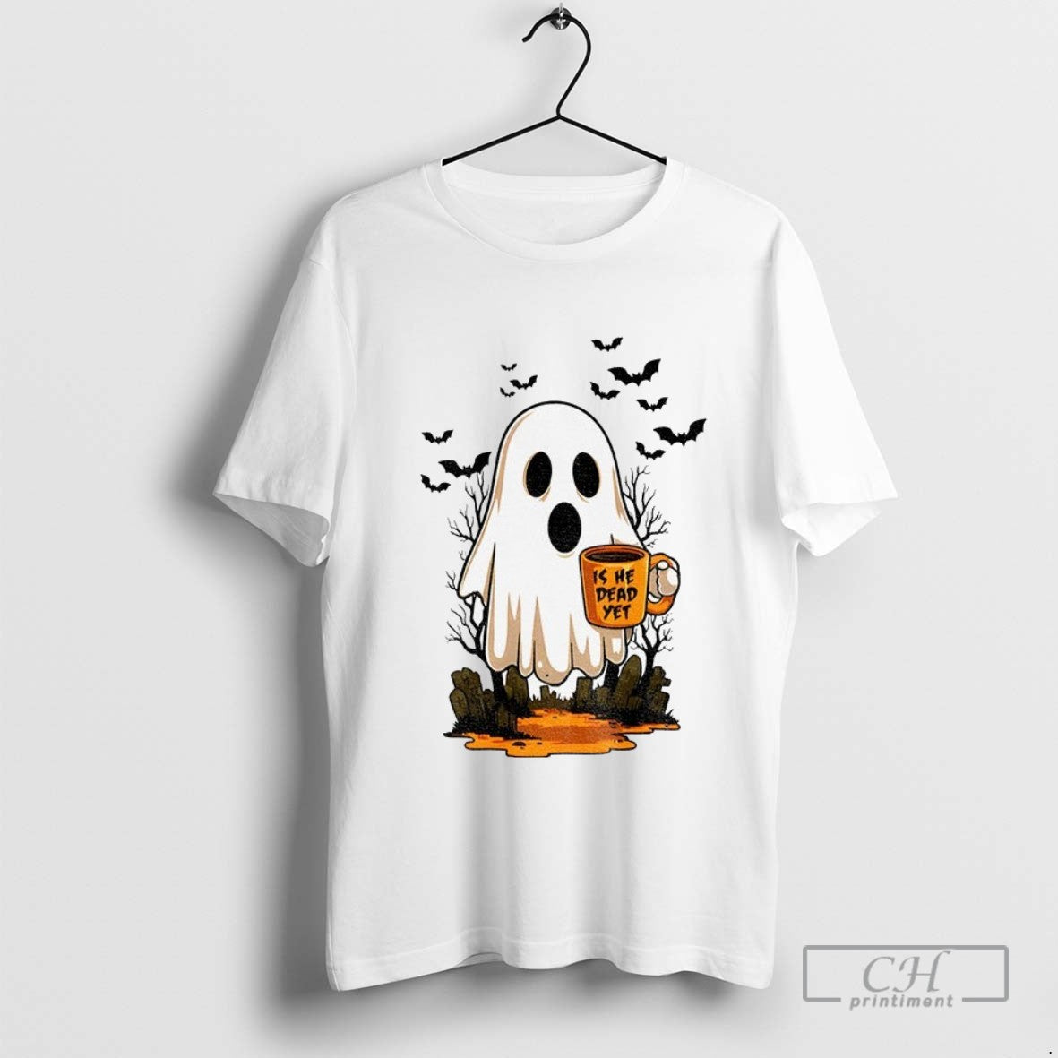 Is He Dead Yet Ghost Subtle Fdt Halloween Tank Top Trendy Look