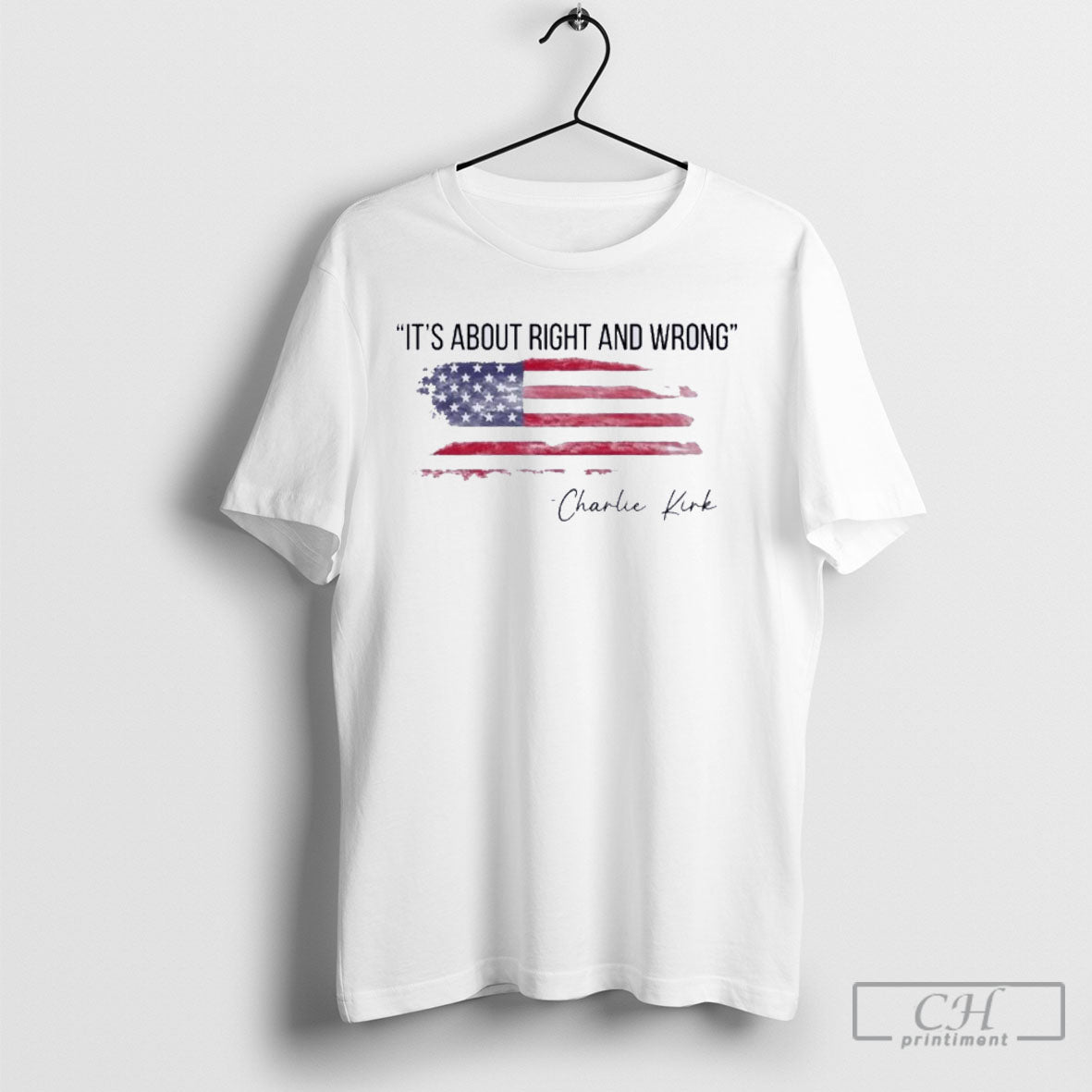 Its About Right And Wrong Charlie Kirk Shirt Elegant Design