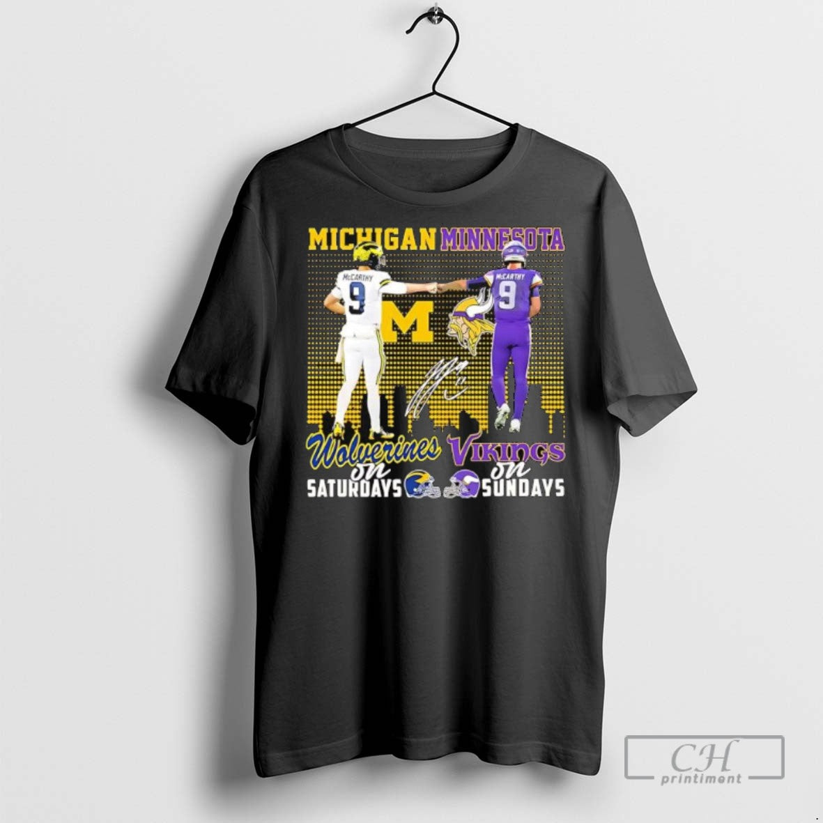 J J Mccarthy Michigan Wolverines Saturdays Minnesota Vikings Sundays