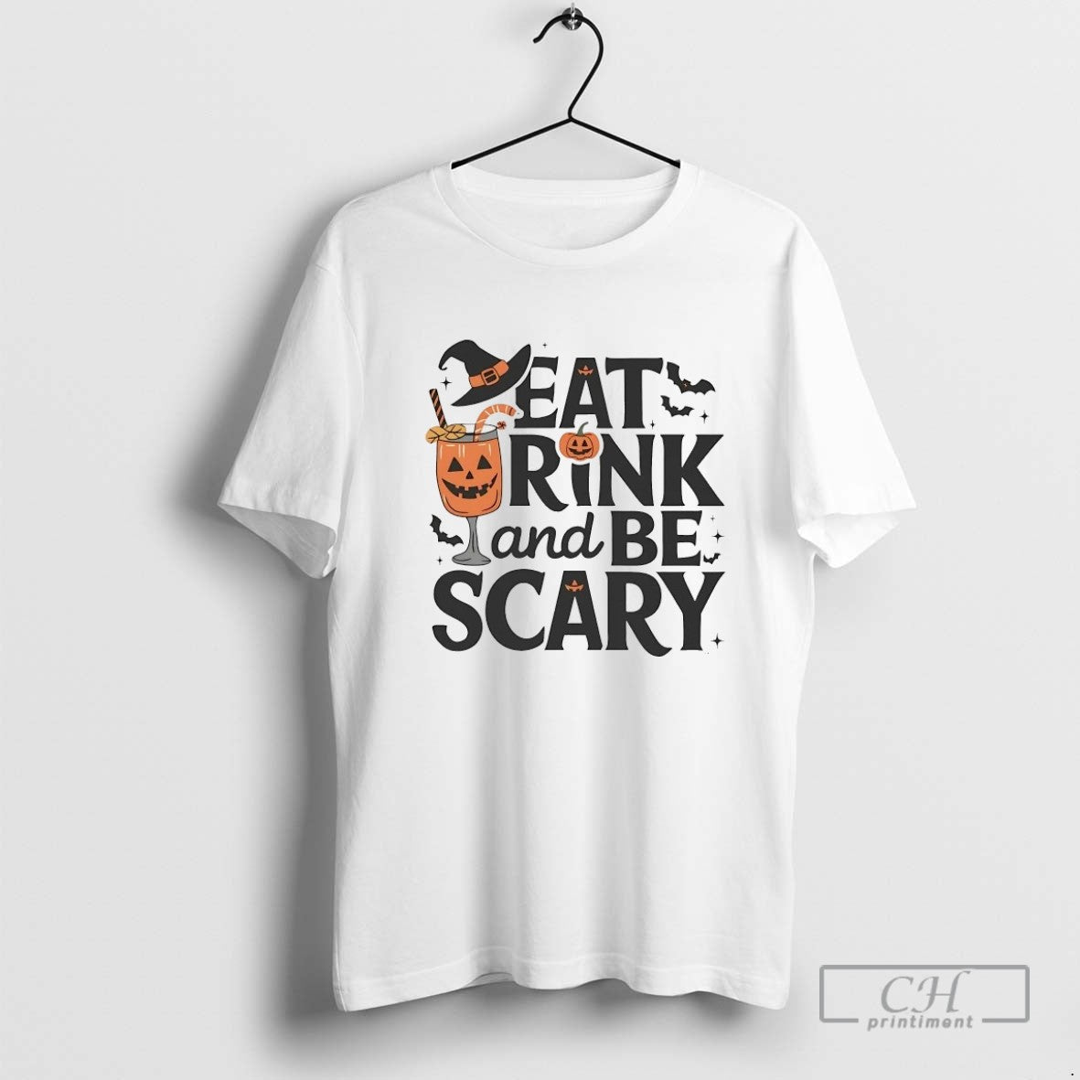 Jack O Lantern Eat Drink And Be Scary Halloween Tee Elegant Gift