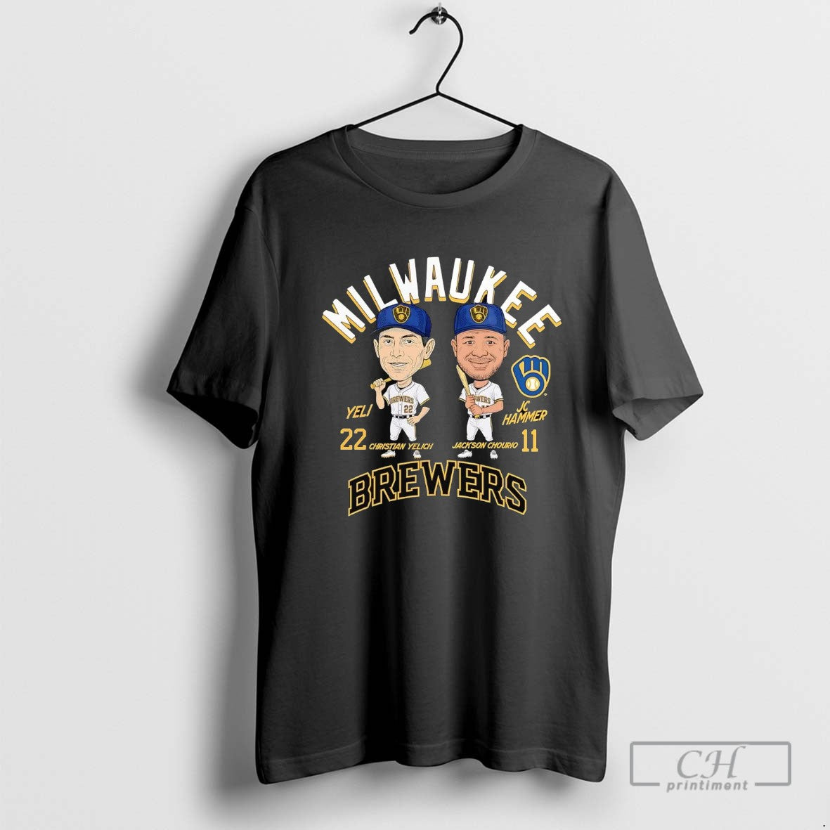 Jackson Chourio And Christian Yelich Player Duo Milwaukee Brewers Tee